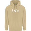 Pulse Badminton Player Funny ECG Mens 80% Cotton Hoodie Sand