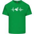 Pulse Badminton Player Funny ECG Mens Cotton T-Shirt Tee Top Irish Green
