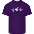 Pulse Badminton Player Funny ECG Mens Cotton T-Shirt Tee Top Purple