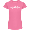 Pulse Badminton Player Funny ECG Womens Petite Cut T-Shirt Azalea