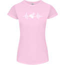 Pulse Badminton Player Funny ECG Womens Petite Cut T-Shirt Light Pink