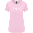 Pulse Badminton Player Funny ECG Womens Wider Cut T-Shirt Light Pink