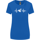 Pulse Badminton Player Funny ECG Womens Wider Cut T-Shirt Royal Blue