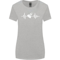 Pulse Badminton Player Funny ECG Womens Wider Cut T-Shirt Sports Grey