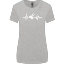 Pulse Badminton Player Funny ECG Womens Wider Cut T-Shirt Sports Grey
