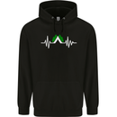 Pulse Camping Camper Camp Festival ECG Childrens Kids Hoodie Black