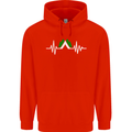 Pulse Camping Camper Camp Festival ECG Childrens Kids Hoodie Bright Red