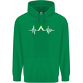 Pulse Camping Camper Camp Festival ECG Childrens Kids Hoodie Irish Green