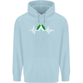 Pulse Camping Camper Camp Festival ECG Childrens Kids Hoodie Light Blue