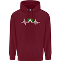 Pulse Camping Camper Camp Festival ECG Childrens Kids Hoodie Maroon
