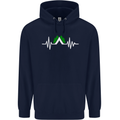 Pulse Camping Camper Camp Festival ECG Childrens Kids Hoodie Navy Blue