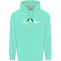Pulse Camping Camper Camp Festival ECG Childrens Kids Hoodie Peppermint