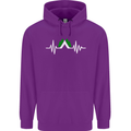 Pulse Camping Camper Camp Festival ECG Childrens Kids Hoodie Purple
