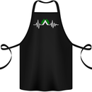 Pulse Camping Camper Camp Festival ECG Cotton Apron 100% Organic Black