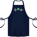 Pulse Camping Camper Camp Festival ECG Cotton Apron 100% Organic Navy Blue