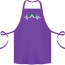 Pulse Camping Camper Camp Festival ECG Cotton Apron 100% Organic Purple