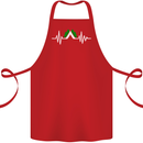 Pulse Camping Camper Camp Festival ECG Cotton Apron 100% Organic Red