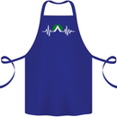 Pulse Camping Camper Camp Festival ECG Cotton Apron 100% Organic Royal Blue