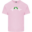 Pulse Camping Camper Camp Festival ECG Kids T-Shirt Childrens Light Pink