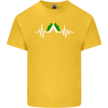 Pulse Camping Camper Camp Festival ECG Kids T-Shirt Childrens Yellow