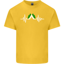 Pulse Camping Camper Camp Festival ECG Kids T-Shirt Childrens Yellow
