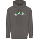 Pulse Camping Camper Camp Festival ECG Mens 80% Cotton Hoodie Charcoal