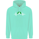 Pulse Camping Camper Camp Festival ECG Mens 80% Cotton Hoodie Peppermint