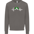 Pulse Camping Camper Camp Festival ECG Mens Sweatshirt Jumper Charcoal
