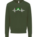 Pulse Camping Camper Camp Festival ECG Mens Sweatshirt Jumper Forest Green