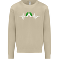 Pulse Camping Camper Camp Festival ECG Mens Sweatshirt Jumper Sand