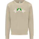 Pulse Camping Camper Camp Festival ECG Mens Sweatshirt Jumper Sand