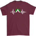 Pulse Camping Camper Camp Festival ECG Mens T-Shirt Cotton Gildan Maroon