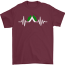 Pulse Camping Camper Camp Festival ECG Mens T-Shirt Cotton Gildan Maroon
