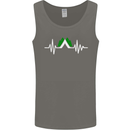 Pulse Camping Camper Camp Festival ECG Mens Vest Tank Top Charcoal