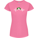 Pulse Camping Camper Camp Festival ECG Womens Petite Cut T-Shirt Azalea