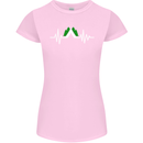 Pulse Camping Camper Camp Festival ECG Womens Petite Cut T-Shirt Light Pink