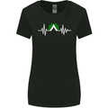 Pulse Camping Camper Camp Festival ECG Womens Wider Cut T-Shirt Black