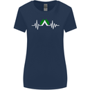 Pulse Camping Camper Camp Festival ECG Womens Wider Cut T-Shirt Navy Blue