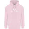 Pulse Darts Funny ECG Childrens Kids Hoodie Light Pink