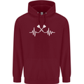 Pulse Darts Funny ECG Childrens Kids Hoodie Maroon