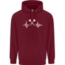 Pulse Darts Funny ECG Childrens Kids Hoodie Maroon