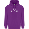 Pulse Darts Funny ECG Childrens Kids Hoodie Purple