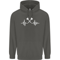 Pulse Darts Funny ECG Childrens Kids Hoodie Storm Grey