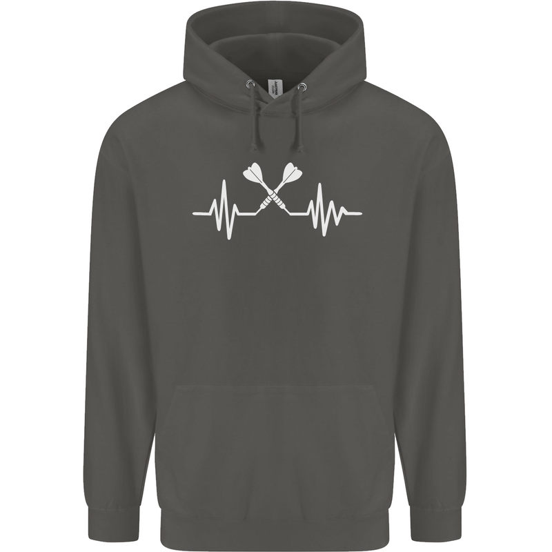 Pulse Darts Funny ECG Childrens Kids Hoodie Storm Grey