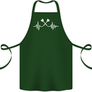 Pulse Darts Funny ECG Cotton Apron 100% Organic Forest Green