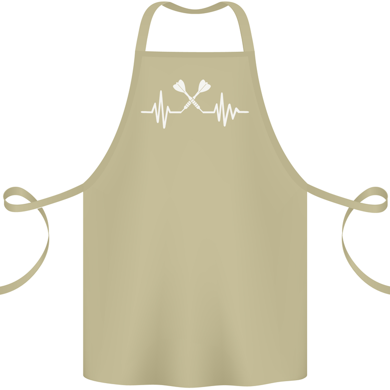 Pulse Darts Funny ECG Cotton Apron 100% Organic Khaki