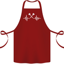 Pulse Darts Funny ECG Cotton Apron 100% Organic Maroon