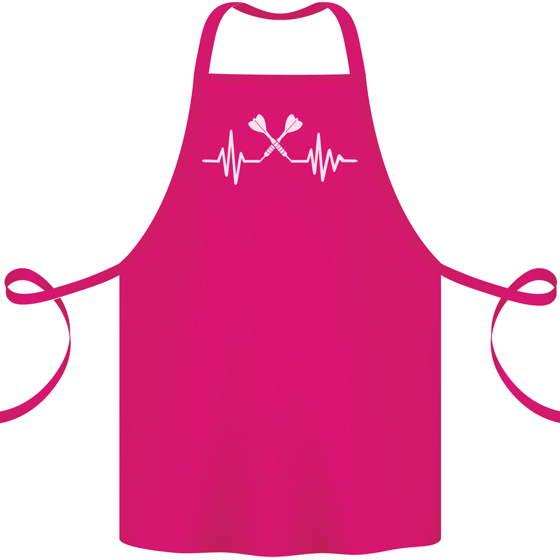 Pulse Darts Funny ECG Cotton Apron 100% Organic Pink