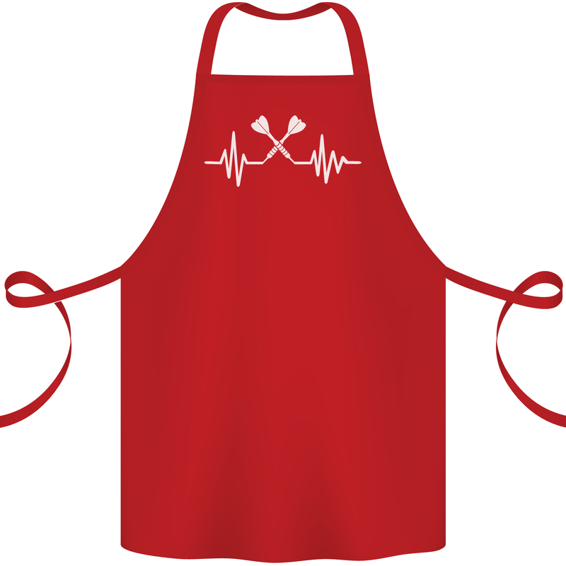 Pulse Darts Funny ECG Cotton Apron 100% Organic Red