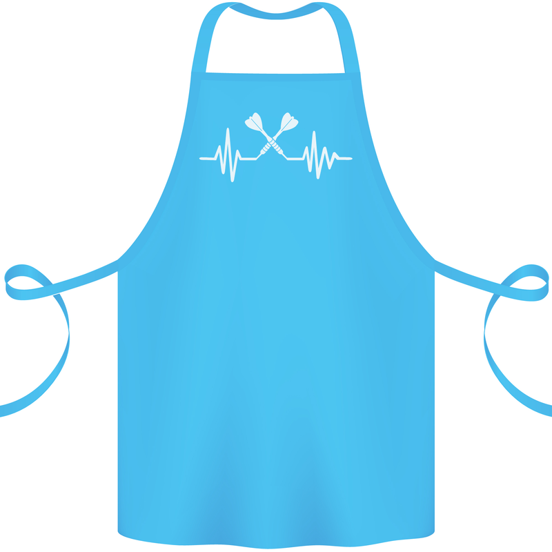 Pulse Darts Funny ECG Cotton Apron 100% Organic Turquoise